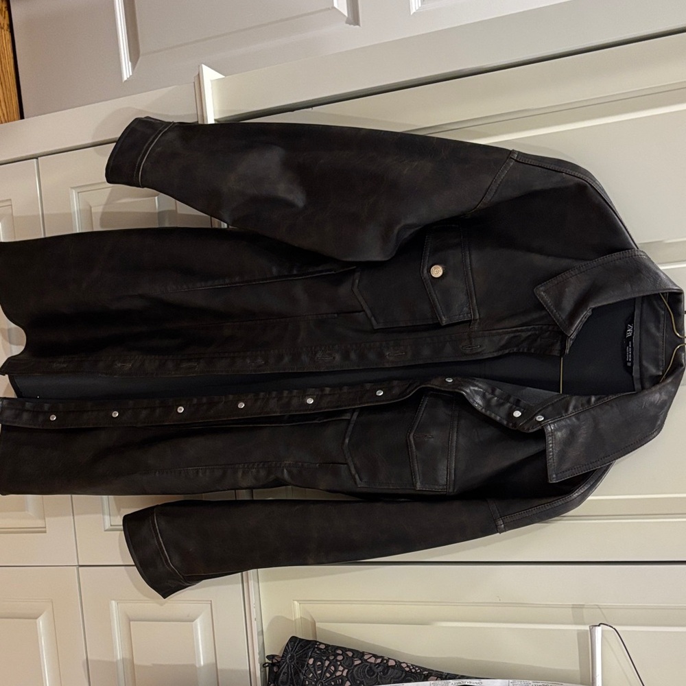 Zara Black Leather Dress